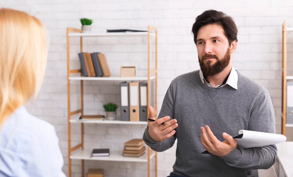 Two linked circles representing a referral process